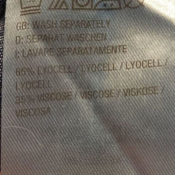 NWOT Denim & Co. Lightweight Denim Button-Front Tie Waist Top Sz M - Picture 11 of 13